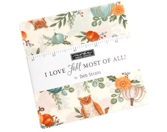 I Love Fall Most Charm Pack 56140PP by Deb Strain for Moda Fabrics - Halloween themes