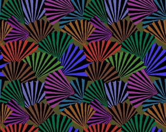 Kaffe Fassett Collective Feb 2026 Fanfare - Dark, Kaffe Fassett, Free Spirit Fabrics, sold by half yard, PWGP211.Dark