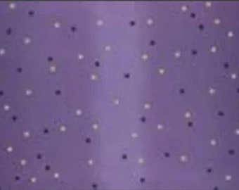 Ombre Confetti Aubergine Purple  by V and Co. Vanessa Christenson for Moda, 10807 224M Moda Metallic Dots - sold by the half yard