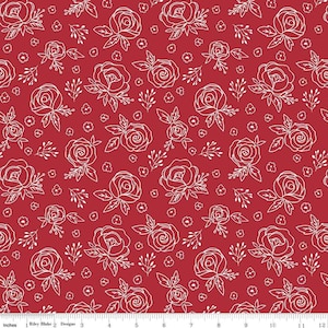 Red Hot Roses Red C11683 Red - Riley Blake Designs - Roses - Half Yard 100% quilters cotton - Riley Blake Designs