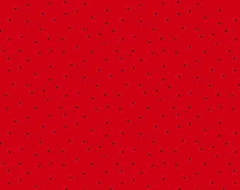 Pindots Red/Black 1817 39131 339 Classics by Wilmington Fabrics -sold by the half yard