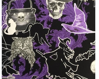 Halloween Spirit Fright Night 12549G-67 Glow in the Dark by Benartex 100% Cotton Fabric Yardage - Sold by the 1/2 Yard