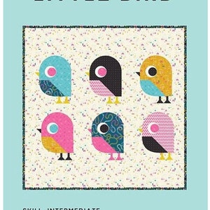 Little Bird Quilt Pattern by Patch and Dot, Fat Eighth Friendly, Makes 37" x 37" Baby Quilt, Paper Pattern, Pattern ONLY, PAD016
