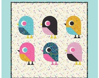 Little Bird Quilt Pattern by Patch and Dot, Fat Eighth Friendly, Makes 37" x 37" Baby Quilt, Paper Pattern, Pattern ONLY, PAD016
