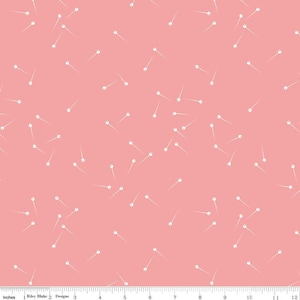 Pin Drop Riley Coral by Riley Blake Designs, 100% Quilting Cotton Fabric Sold by Half Yard, C615-Riley Coral