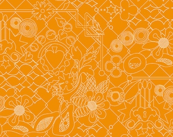 School Bus - Sun Print 2022 - 10th Anniversary Collection, Overgrown Pattern by Alison Glass,  8482-O1
