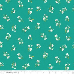 Midsummer Meadow Blossom Rainforest by Katherine Lenius for Riley Blake Designs - C9814-RAINFOREST  1/2 Yd cuts, 100% cotton