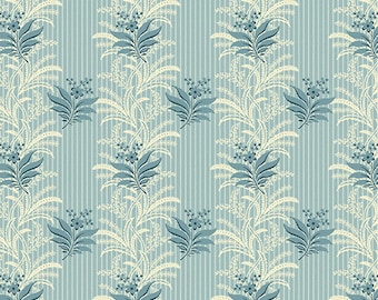 Bluebird by Edyta Sitar of Laundry Basket Quilts, Color - Frozen Lake,  Pattern - Frost, 1/2 yd, 100% Cotton by Andover Fabrics, A-9838-LB