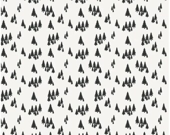 Woodsman Trees Cream by Lori Whitlock for Riley Blake Designs - C13763-CREAM
