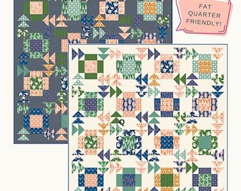 Skybound Quilt Pattern by Sarah Sumbera, Copper Kettle Quilt Company, 4 sizes included, fat quarter friendly, pattern only