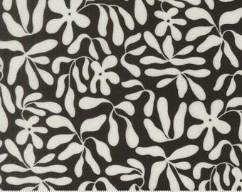 True To Hue Black As Night 11565 12 by Alli K Design for Moda Fabrics -sold by the half yard, Obsura Florals