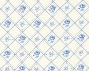 Blueberry Delight Cream 3032 11 by Anne Sutton for Bunny Hill Designs and Moda Fabrics -sold by the half yard