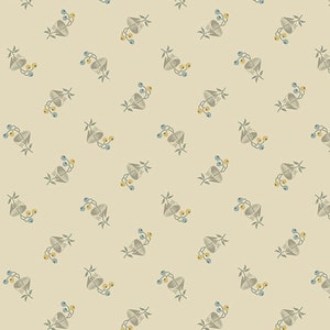 English Garden by Edyta Sitar of Laundry Basket Quilts for Andover, Color Biscuits, Pattern: Batchelor Button, sold by the half yd, A-797-L