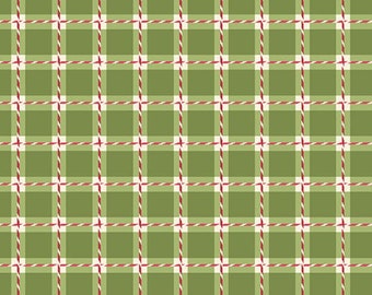 Bird Humbug Quilt Fabric by Andover Fabrics - Plaid Forest (Green): A-178-G, 100% Cotton Quilting Fabric, sold by 1/2 yd