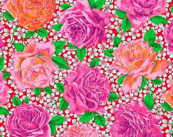 Kaffe Fassett Collective Feb 2026 Rose Bloom - Opera, Philip Jacobs, Free Spirit Fabrics, sold by half yard, PWPJ077.OPERA