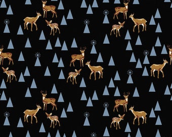 Tula Pink Flannel Holiday Homies, Road Trip - Blue Spruce, FNTP003.BLUESPRUCE from Free Spirit, Sold by the Half Yard