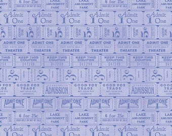 Journal Basics Ticket Row Periwinkle - J Wecker Frisch for Riley Blake Fabrics C13053-PERIWINKLE, Sold by Half Yard