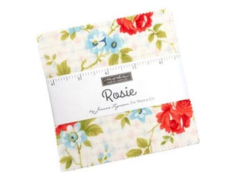 Rosie Charm Pack 35420PP by Fig Tree, Moda Fabrics, Moda Precuts, 42 5-inch Squares Charm Pack