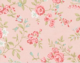 Abide Pink 18790 12, By Brenda Riddle Designs for Moda, sold by the Half Yard, 100% Cotton, Main Floral