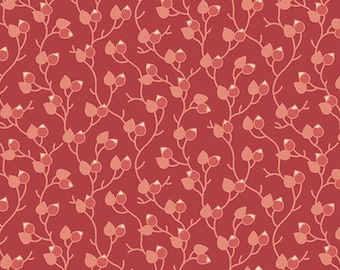 Cocoa Pink - Edyta Sitar - Laundry Basket, Color- Sweet Pea, Pattern: Climbing Buds, 1/2 yd, 100% Cotton Andover Fabrics, A-600-R