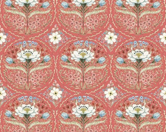 Countryside Medallion Red C14531-RED - Riley Blake Designs - floral-filled medallion pattern - Half Yard 100% cotton - Riley Blake Designs