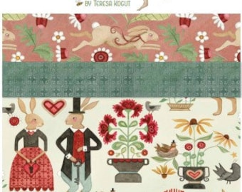 Hop Hop Hooray 5" Stacker Charm Pack by Teresa Kogut for Riley Blake Designs 42 5-inch Squares Charm Pack Riley Blake 5-14270-42