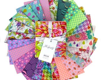 Tula Pink Untamed Fat Quarter Bundle, 24 Pieces Cut by Free Spirit Fabrics, FB4FQTP.UNTAMED
