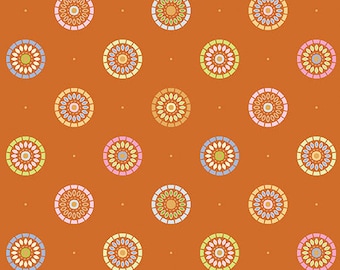 Sunrise Orange from the Nightingale collection by Amanda Murphy for Benartex Fabrics - Sold by the 1/2 Yard