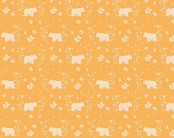 Strawberry Honey Bears Creamsicle quilters cotton by the half yard - Gracey Larson for Riley Blake Fabrics, C10243-CREAMSICLE