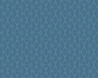 Ocean Blue, Pattern: Sunshine, by Giucy Giuce Fabric from the Attic Collection, Andover Fabrics, sold by Half Yard A-9982-B