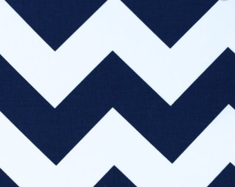 LARGE CHEVRON - Large Chevron in Navy Blue / White - Cotton Quilt Fabric - C330-21 - Riley Blake Designs Fabrics 1/2 Yd cuts