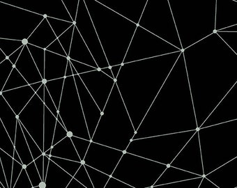Dark of Night Black, Pattern : String Theory by Giucy Giuce from the Wallflower Collection, for Andover Fabrics, sold by Half Yard A-8958-K