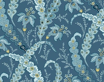 Beach House by Edyta Sitar of Laundry Basket Quilts for Andover, Color - Blue, Pattern - Ribbon Glass, sold by the half yd, A-1164-B