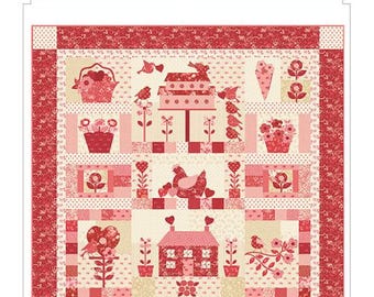 Petals & Polka Dots Quilt Pattern by Anne Sutton of Bunny Hill Designs- 52" x 54" - BHD 2215