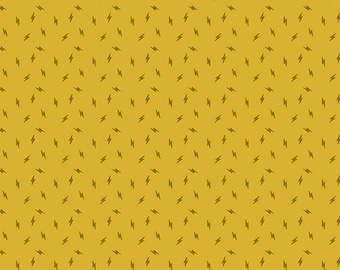 Atomic by Libs Elliott- Dijon Lightning Bolt - Andover- A-749-Y1,  1/2 Yd cuts, 100% cotton
