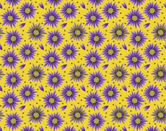 Flower Shower - Gold by Jane Sassaman for Free Spirit Fabrics, Cotton quilting fabric, 100% Quilters Cotton PWJS136.Gold