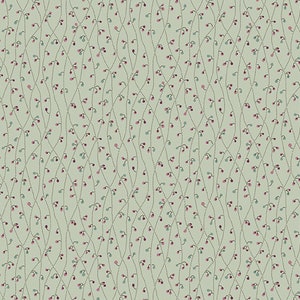 English Garden by Edyta Sitar of Laundry Basket Quilts for Andover, Color Cottage, Pattern: Blue Vetch, sold by the half yd, A-796-T