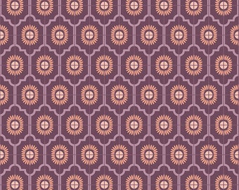 Maple Sunflower Eggplant by Gabrielle Neil Design for Riley Blake Designs, 1/2 yd, script fabric - C12472-EGGPLANT