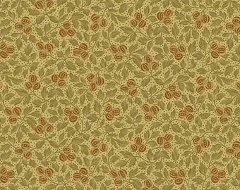 Primrose- Edyta Sitar - Laundry Basket, Color- Spanish Moss, Pattern- Botanical Beauty, 1/2 yd, 100% Cotton Andover Fabrics, A-524-VN