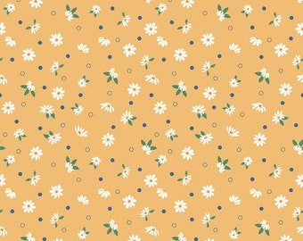 Daisy Fields Floral Harvest by Designer Beverly McCullough for Riley Blake Designs - C12482-HARVEST  1/2 Yd cuts, 100% cotton