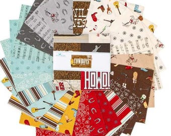 Cowboys 5" Stacker by Echo Park Paper Co. for Riley Blake - 42 5-inch Squares Charm Pack, 5-15490-42