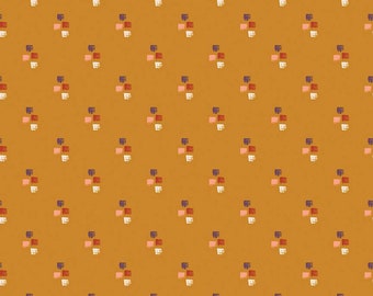 Maple Strokes Gold by Gabrielle Neil Design for Riley Blake Designs, 1/2 yd, script fabric - C12477-GOLD