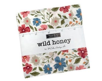 Wild Honey Charm Pack 5250PP Moda Precuts, 42 5-inch Squares Charm Pack, Lella Boutique