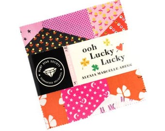 Ooh Lucky Lucky Charm Pack RS4112PP, by Alexia Abegg for Ruby Star Society, 42 Precut Ruby Star Cottons