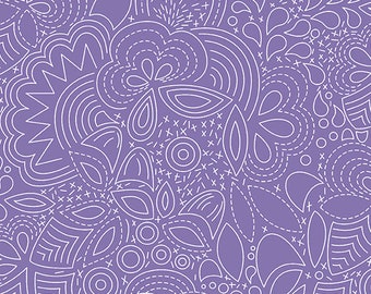Wisteria Hopscotch Century Prints 2021 Stitched Pattern by Alison Glass 1/2 yd, a great blender fabric by Andover Fabrics CS-21