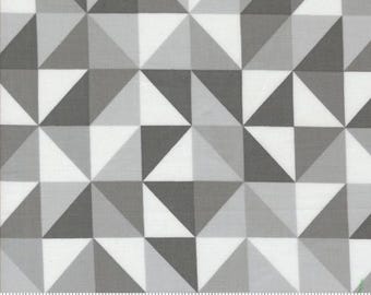 Color Crush Silver 10883 12 by Vanessa Christenson, V and Co. for Moda Fabrics -sold by the half yard, Geometric, Half Square Triangles