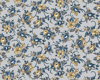 Bouquets in Gray from Delightful by Gerri Robinson of Planted Seed Designs for Riley Blake Designs - C10251-GRAY - sold by the half yard