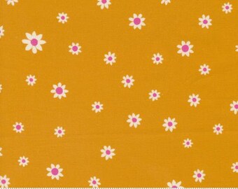 Maeve Daisy Dot Golden 11938 24 by Crystal Manning, Moda Fabrics -sold by the half yard, Small Floral