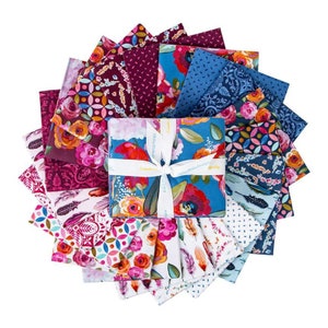 Poppies & Plumes Fat Quarter Bundle by Lila Tueller 21 fat quarter precut bundle - Riley Blake Designs