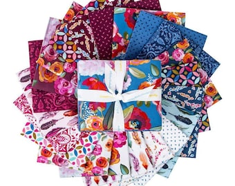Poppies & Plumes Fat Quarter Bundle by Lila Tueller 21 fat quarter precut bundle - Riley Blake Designs, FQ-14290-21